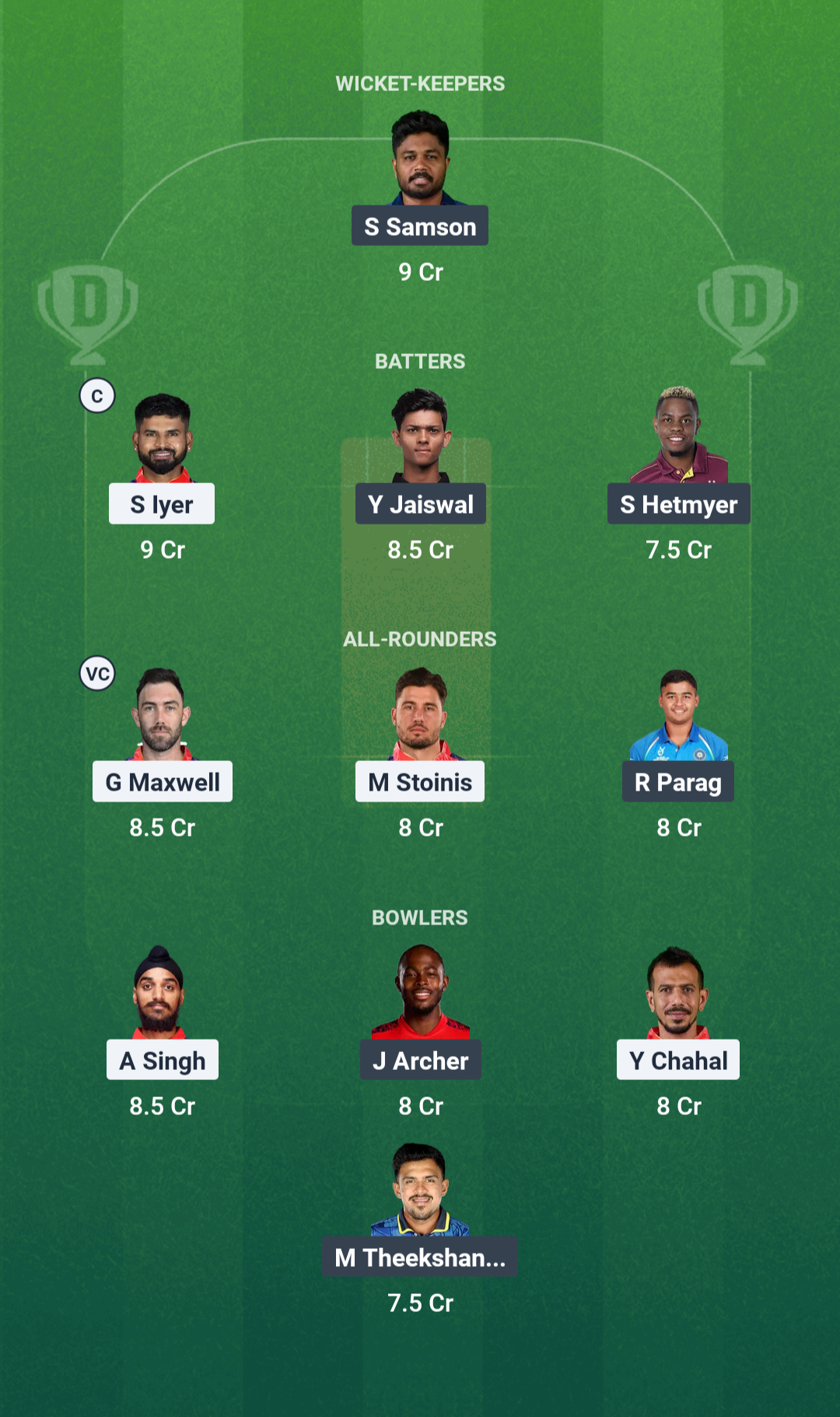 Dream11 PBKS vs RR